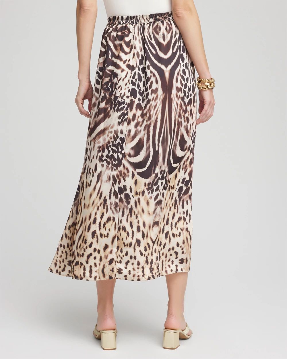 Animal Bengal Marks Faux Satin Skirt | Chico's